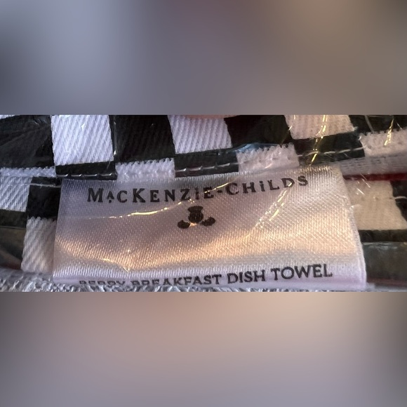 MacKenzie-Childs NWT, rare 100% cotton gorgeous Berry Breakfast dish towel - Picture 6 of 7